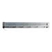 A long rectangular stainless steel strip warmer with a light on each end.
