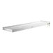 A long white rectangular metal shelf with wires.