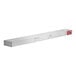 An Avantco strip warmer with a red knob on a long metal shelf.