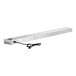 An Avantco 60" strip warmer with a white rectangular metal shelf and black power cord.