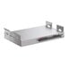 A stainless steel double strip food warmer with dual toggle controls and mounting brackets.