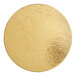 An Enjay gold and black reversible round dessert board with a white background.