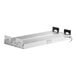 A silver rectangular ServIt strip warmer with two metal brackets and wires.