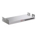 A stainless steel 36-inch lighted double strip warmer with dual toggle controls.