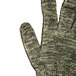 A close up of a pair of Cordova Power-Cor Max cut-resistant gloves with a green and black camo pattern.