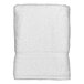 A white Garnier-Thiebaut bath towel with a white strip.