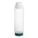 A Vollrath Traex clear plastic squeeze bottle with a green and white cap.