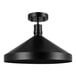 A Globe matte black ceiling light with a metal cone shade.