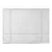 A white rectangular bath mat with a black grid border.