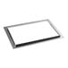 A rectangular metal frame with a white surface and a black border.