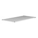 A metal shelf with metal beams on a white background.