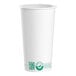 A white Solo ProPlanet paper hot cup with a green logo.