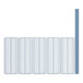 A row of blue metal grids with a white background.