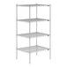 A Lavex Pro metal wire shelving unit with four shelves.