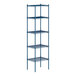 A blue Lavex Pro wire shelving unit with 5 shelves.