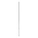 A long silver metal pole with black lines on a white background.