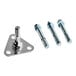 A set of screws and bolts for a Lavex Pro chrome heavy-duty post foot plate.