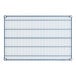 A Lavex Pro blue wire shelf with a grid pattern on a white background.