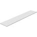 A long white rectangular cutting board with screws.