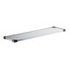 A white rectangular Regency galvanized steel wall shelf.