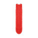 A red microfiber duster refill with white accents.