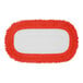 A white microfiber OXO Good Grips floor duster refill.