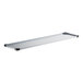 A white rectangular Regency galvanized steel wall shelf.