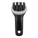 An OXO Good Grips black and white electric grill and panini press brush with black bristles.