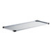 A white rectangular Regency galvanized steel wall shelf.