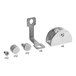 A group of stainless steel metal parts for an Avantco Sneeze Guard.