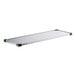 A white rectangular Regency galvanized steel wall shelf.