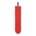 An OXO Good Grips red duster with a black handle.