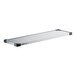 A white rectangular Regency galvanized steel wall shelf.