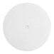 A white corrugated circle with a hole in the center.