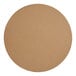 A circular brown Wilton cake circle with corrugated edges.