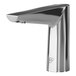 A T&S WaveCrest polished chrome electronic faucet with a single handle.