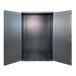 A Valley Craft steel storage cabinet with open doors.