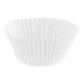 A white paper cupcake liner with a white background.