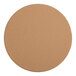 A close up of a Wilton silver corrugated cake circle with a tan color and round shape.