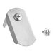 A Carnival King stainless steel shelf support for countertop food warmers with a screw.
