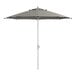 A Lancaster Table & Seating black and white striped umbrella.