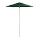 A Lancaster Table & Seating forest green umbrella.