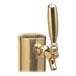 A Micro Matic gold plastic beer tap handle with a 3 1/4" width.