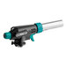 A Choice butane torch with a blue handle.