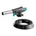 A Choice adjustable butane torch with a black and silver base.