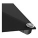 A close-up of a black Lancaster Table & Seating pulley lift.
