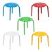 A set of Flash Furniture plastic stools in different colors.