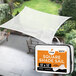 A white Xpose Safety square shade sail.