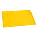 A yellow rectangular board with holes in it.