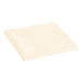 A folded ivory Oxford square table cover on a white background.
